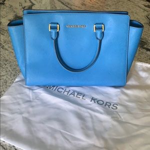 Blue Michael Kors Purse